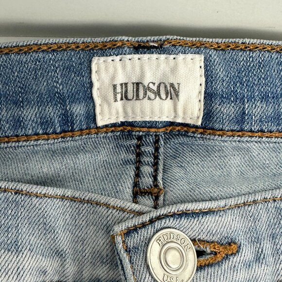Hudson Zoey Mid Rise Crop Straight Leg Released Hem Jeans Size 27 - Picture 8 of 8
